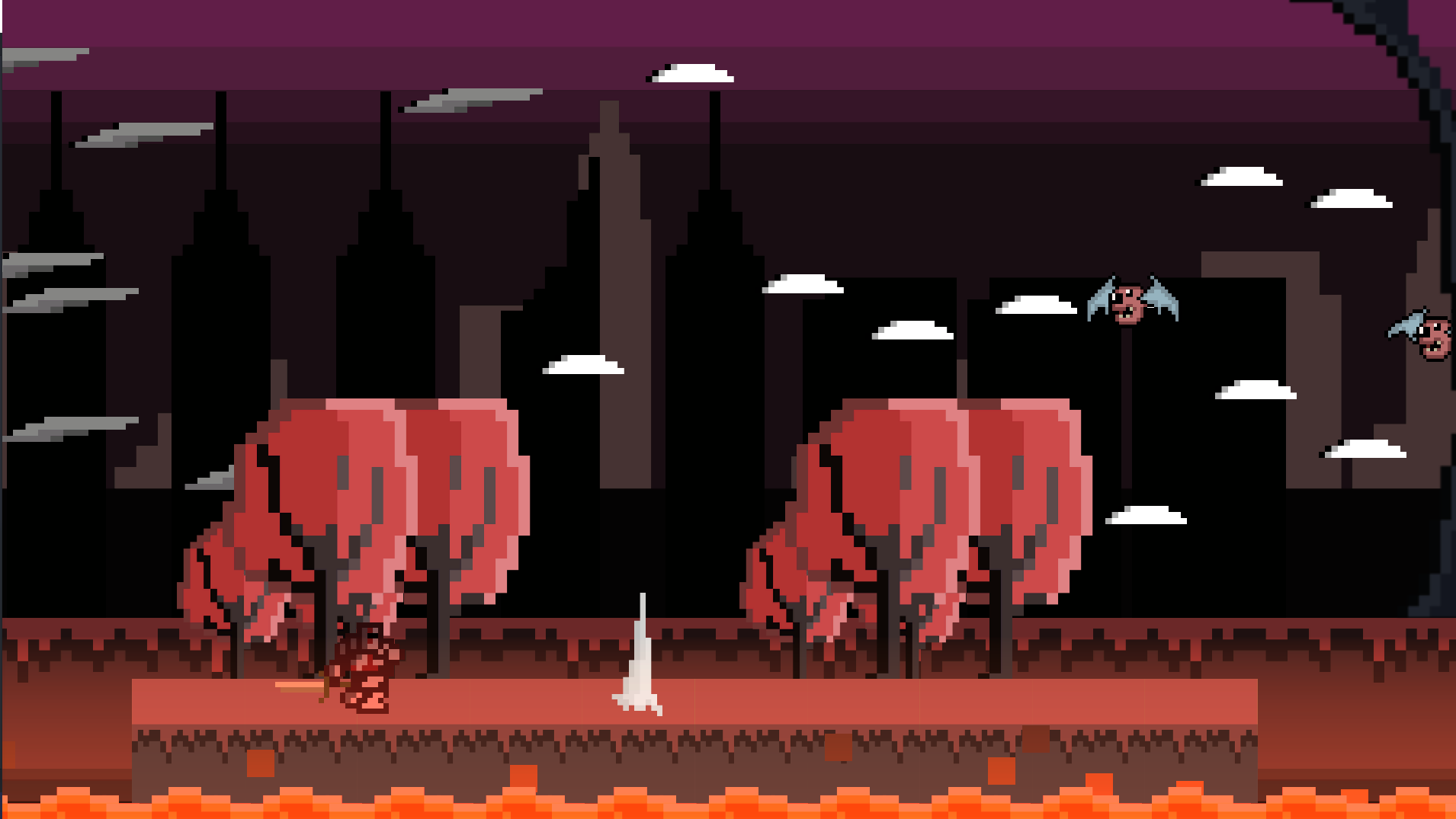 A picture showing the pixel art project HELLBORNE.